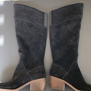 LuckyBrand Black Suede Boots